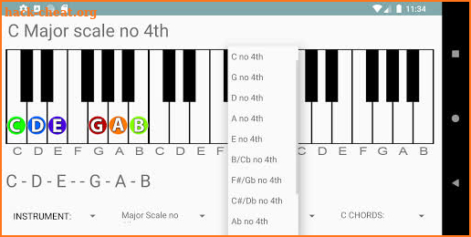 Scalulator: scales & chords for 10 instruments screenshot