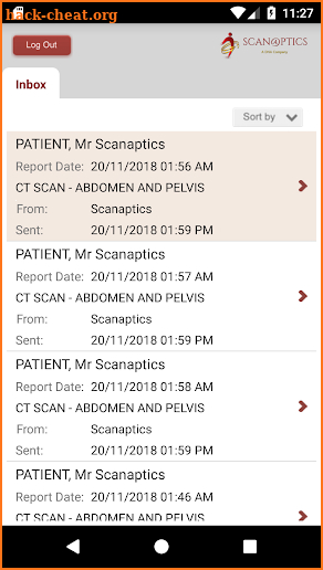 Scanaptics Patient Access screenshot
