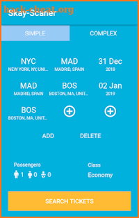 Scanner cheap flights to all airlines screenshot