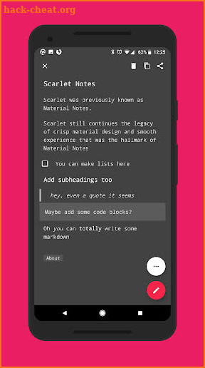 Scarlet Notes screenshot