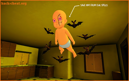 Scary Baby in Dark Yellow House Game Chapter 2021 screenshot