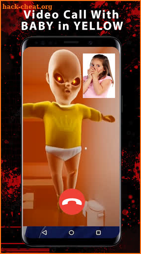 Scary Baby in Yellow Horror Video Call & Chat screenshot