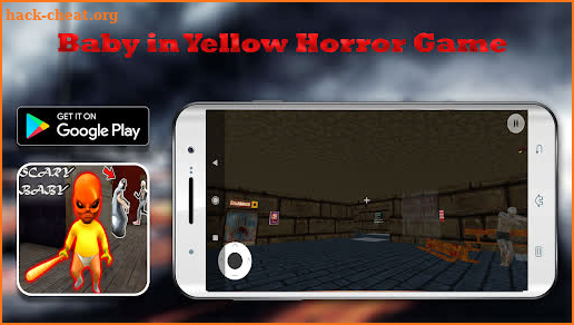 Scary Baby in yellow house horror 3d screenshot
