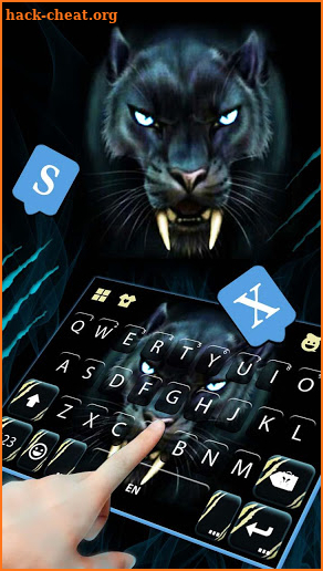 Scary Black Panther Keyboard Theme screenshot