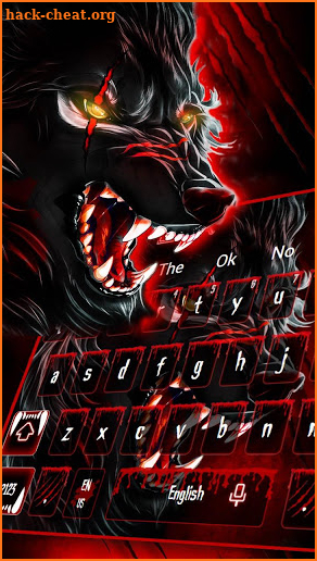 Scary Blood Wolf Keyboard Theme screenshot