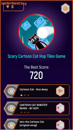 Scary Cartoon cat Hop tiles screenshot