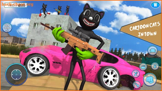 Scary Cartoon Cat : Horror Gangster Crime Cat 3D screenshot