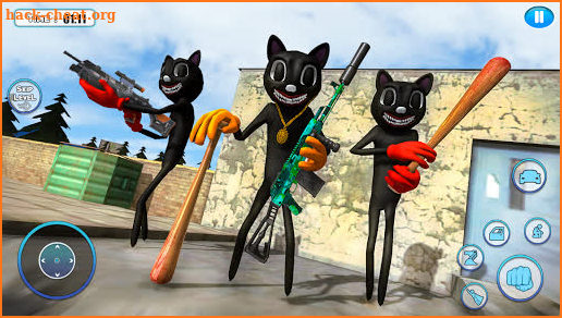 Scary Cartoon Cat : Horror Gangster Crime Cat 3D screenshot