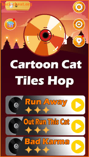 Scary Cartoon Cat Tiles Hop screenshot