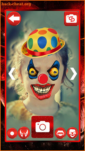 Scary Clown Face Camera screenshot