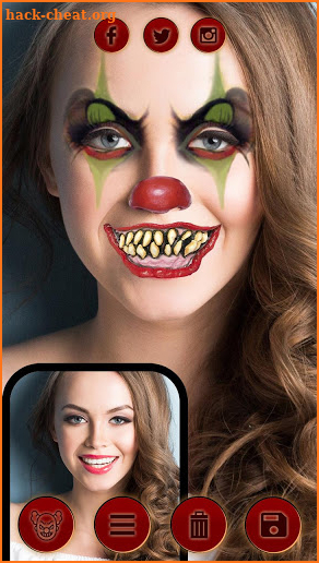 Scary Clown Face Maker - Creepy Photo Effects screenshot