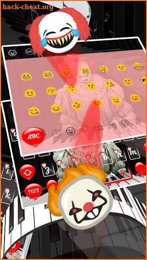 Scary Clown Piano keyboard theme screenshot