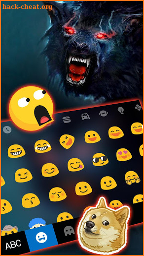 Scary Dire Wolf Keyboard Theme screenshot