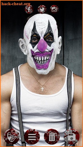 Scary Face Masks - Halloween Makeup Stickers screenshot