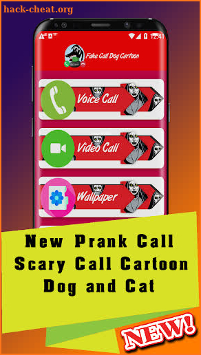Scary Fake Call Cartoon dog vs Cartoon Cat Horor screenshot