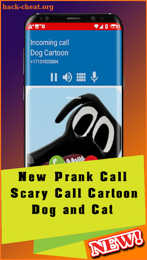 Scary Fake Call Cartoon dog vs Cartoon Cat Horor screenshot