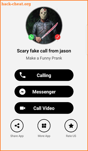 Scary fake call from Jason character Friday the 13 screenshot