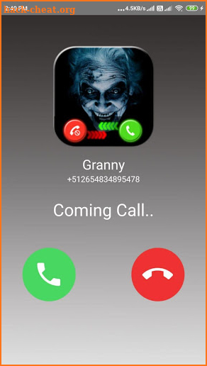 scary granny's video call/chat game prank screenshot