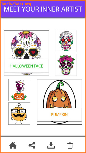 Scary Halloween Coloring Pages - Sugar Skulls screenshot
