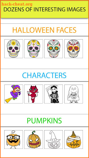 Scary Halloween Coloring Pages - Sugar Skulls screenshot