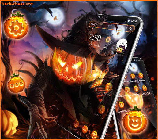 Scary Halloween pumpkin Theme screenshot
