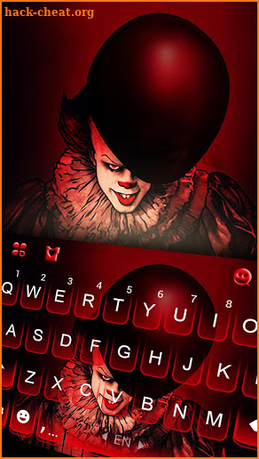 Scary Red Clown Keyboard Theme screenshot