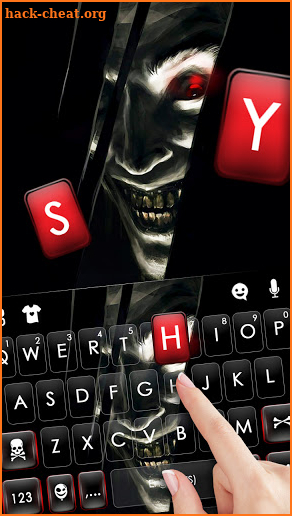 Scary Smile Face Keyboard Background screenshot