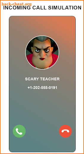 scary teacher fake call simulation screenshot