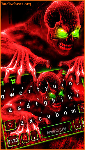 Scary Zombie Skull Keyboard Background screenshot