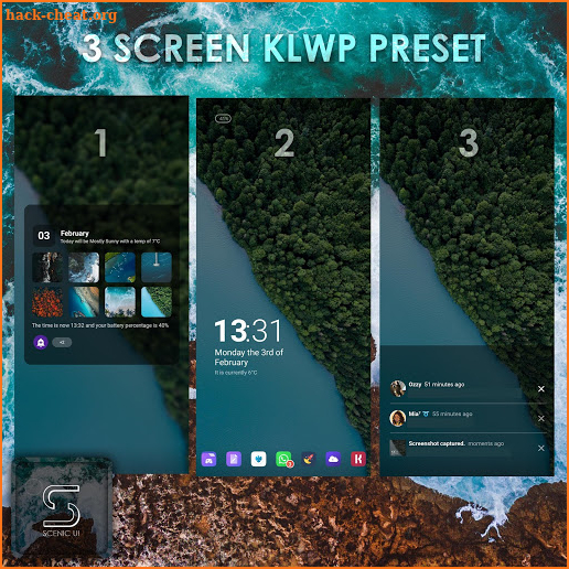 Scenic UI For KLWP screenshot