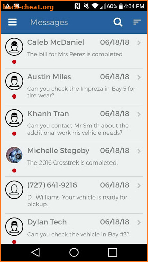 Schedule Connect Messaging screenshot