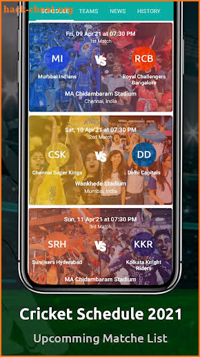 Schedule for IPL 2021 - Live Cricket Score screenshot