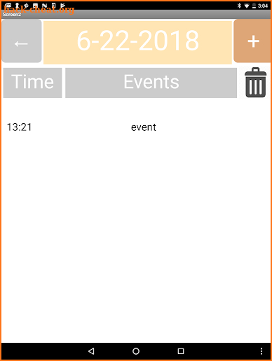 Scheduler screenshot