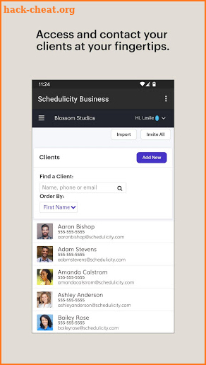Schedulicity Business: Appointment Scheduling screenshot