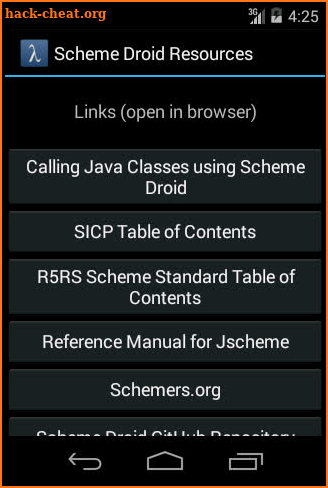 Scheme Droid screenshot