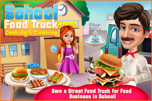 School Food Truck Cooking and Cleaning screenshot