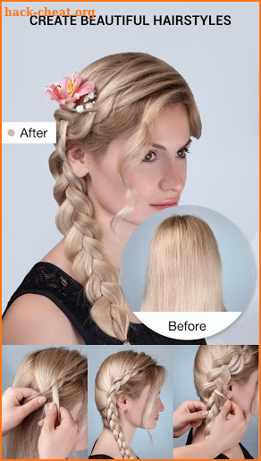 School Hairstyles Step By Step, Braiding Hairstyle screenshot