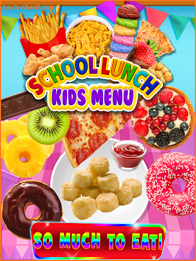 School Lunch Food - Kids Menu Pizza & Ice Cream screenshot
