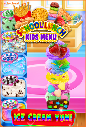 School Lunch Food - Kids Menu Pizza & Ice Cream screenshot