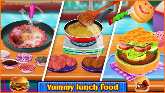 School Lunch Maker - Burger, Sandwich, Fries,Juice screenshot