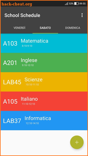 School Schedule screenshot