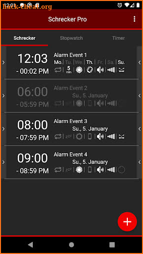 SchreckerPro: Alarm, Stopwatch screenshot