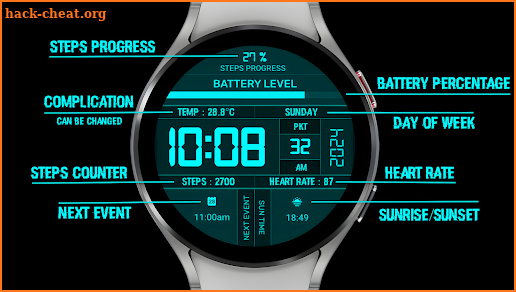 Sci-Fi Digital Pro Watch Face screenshot