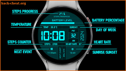 Sci-Fi Digital Watch Face screenshot