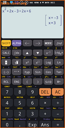 Scientific calculator 115 es plus advanced 991 ex screenshot