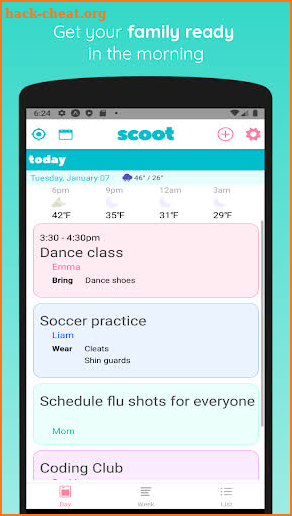 Scoot Family Organizer screenshot
