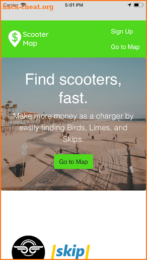 Scooter Map - Charge Bird, Lime and Skip Scooters screenshot