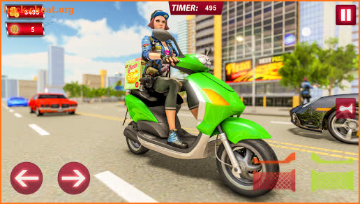 Scooty Bike Pizza Delivery Girl Simulator screenshot
