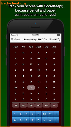 Score Keeper BACON screenshot