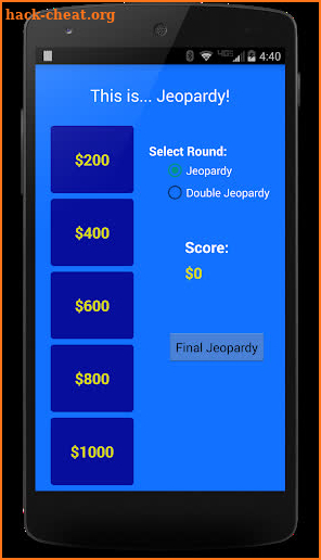 Score Keeper for Jeopardy screenshot